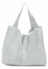 Kožené kabelka shopper bag Vittoria Gotti svetlo šedá V6048